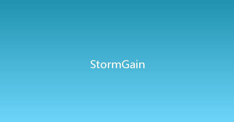 StormGain 