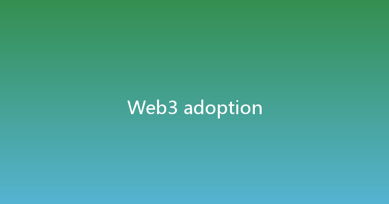 Web3 adoption 