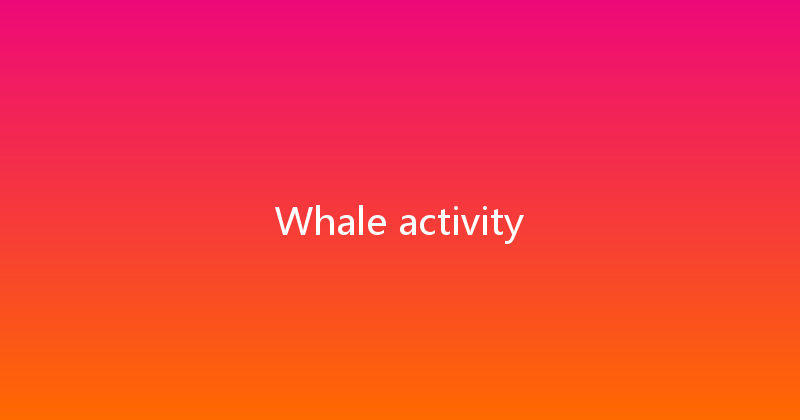 Whale activity 