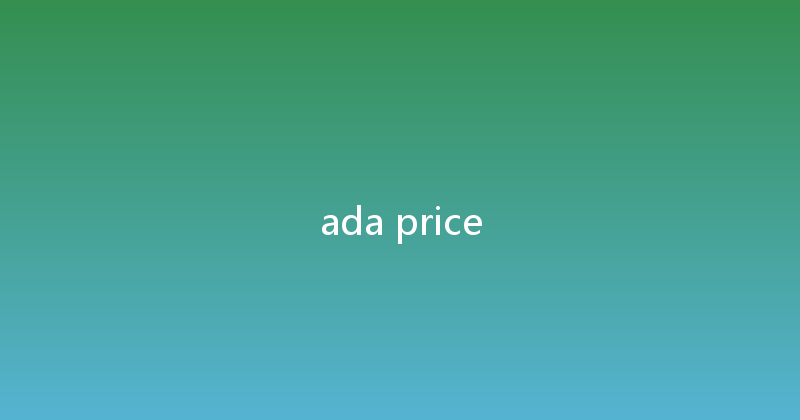 ada price 