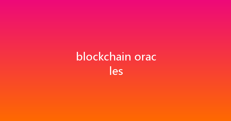 blockchain oracles 