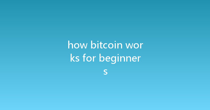 how bitcoin works for beginners 